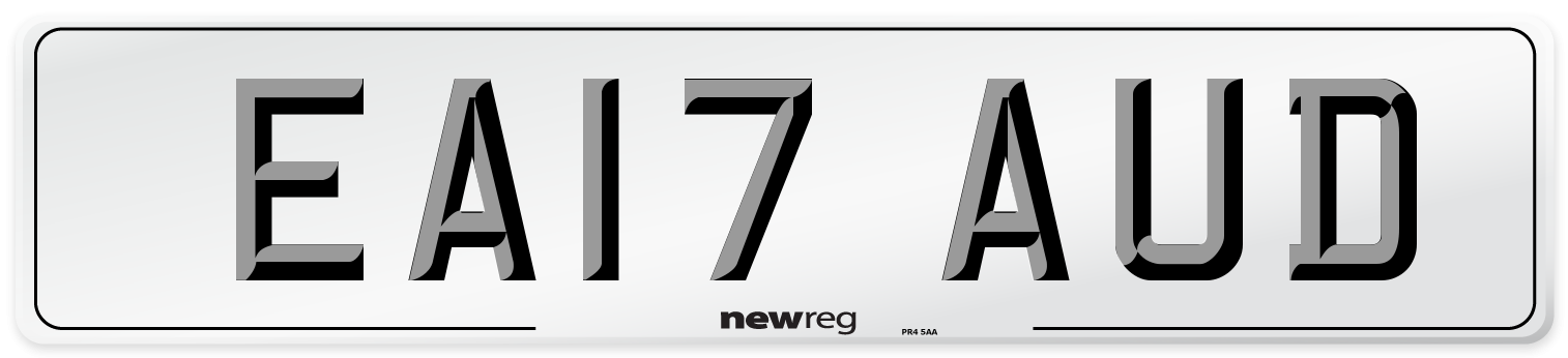EA17 AUD Number Plate from New Reg